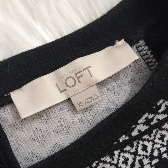 Loft - Black & White Patterned Dress - Picture 4 of 5